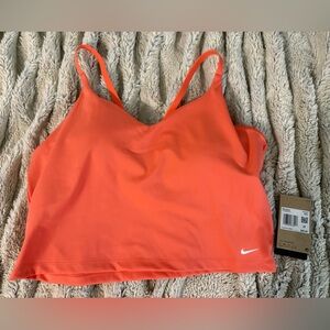 Nike Bright Orange Strappy Sports Bra long line